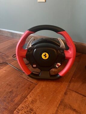 Ferrari Red & Black Racing Wheel Controller with Paddle Shifters
